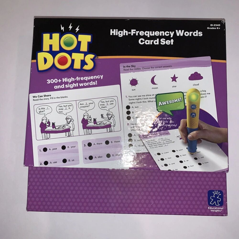 Educational Insights Hot Dots High Frequency Word Set 2340 (Pen Included)